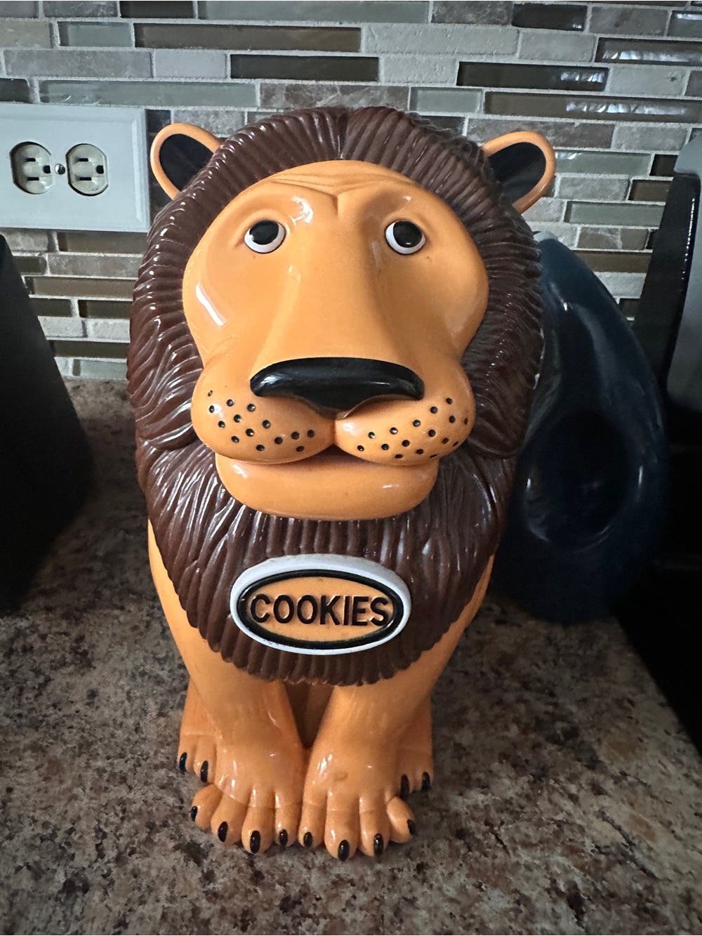 1999 Original Lion  Cookie Jar Roaring Talking LION Works Great & Clean - NWOT